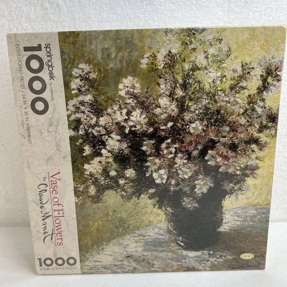 Springbok Puzzle 1000 Vase of Flowers Claude Monet New In Box‎ Sealed